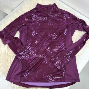 Patagonia Regan Knit Purple 1/3 Zip Womans Size‎ Medium #7G